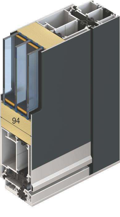 Cross-section of an insulated Inotherm profile