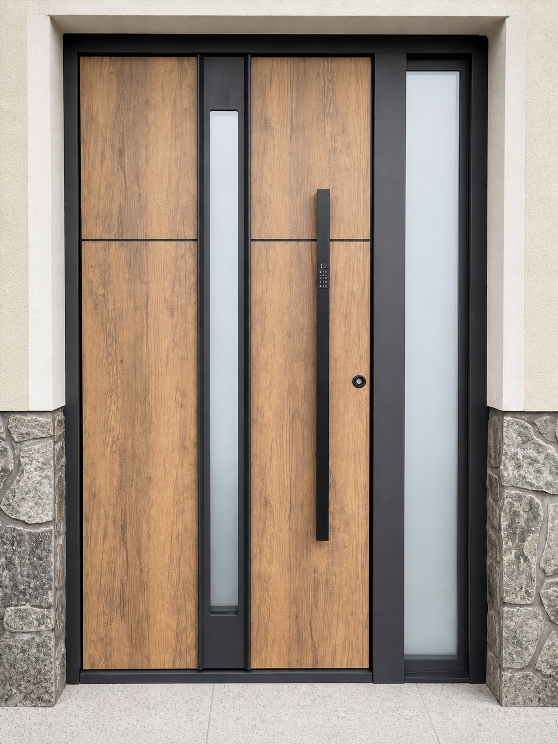 Timber appearance with two side lights